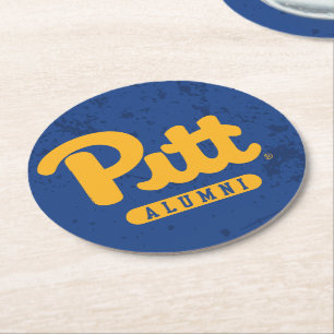 Pitt Alumni Distressed Round Paper Coaster