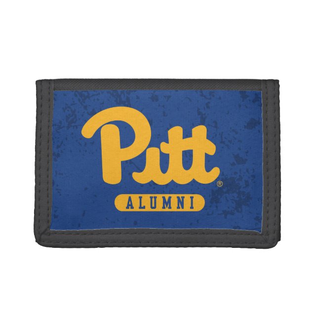 Pitt Alumni Distressed Trifold Wallet (Front)