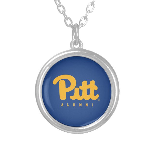 Pitt Alumni Silver Plated Necklace (Front)