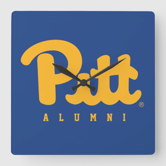 Pitt Alumni Square Wall Clock (Front)