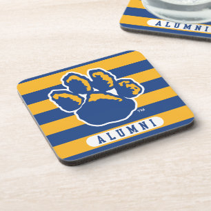 Pitt Alumni Stripes Beverage Coaster
