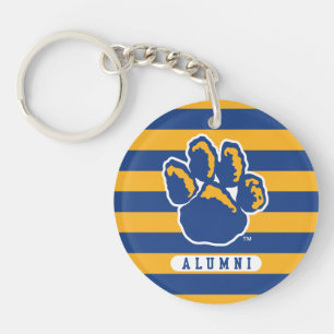 Pitt Alumni Stripes Keychain