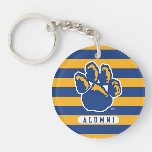 Pitt Alumni Stripes Keychain