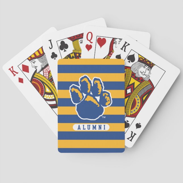 Pitt Alumni Stripes Poker Cards (Back)