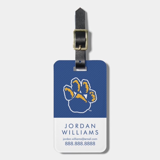 Pitt Carbon Fiber Luggage Tag (Front Vertical)