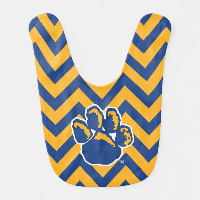 Pitt Chevron Baby Bib (Front)