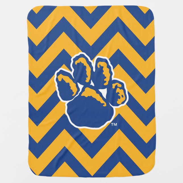 Pitt Chevron Baby Blanket (Front)