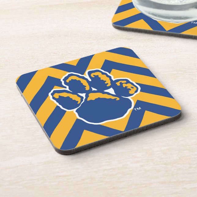 Pitt Chevron Beverage Coaster (Left Side)