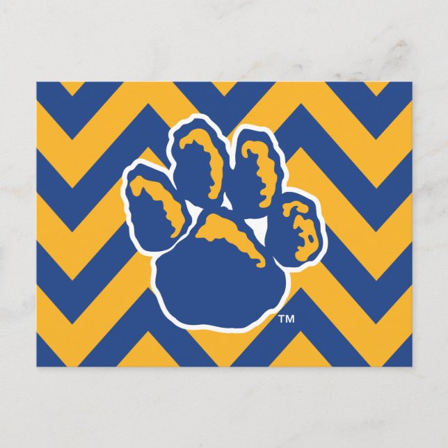 Pitt Chevron Invitation Postcard (Front)