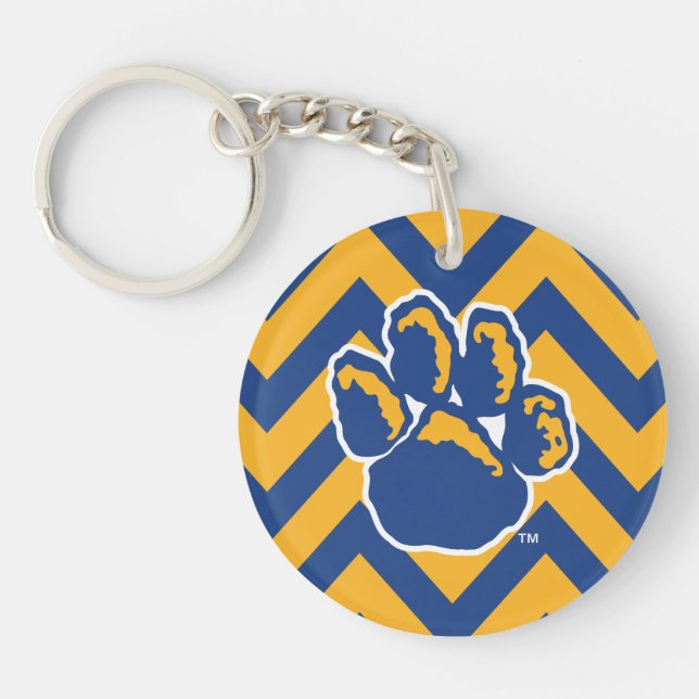 Pitt Chevron Keychain (Front)
