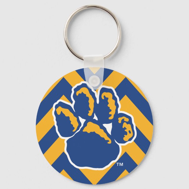 Pitt Chevron Keychain (Front)