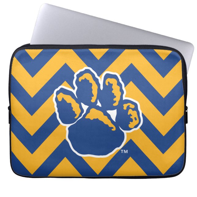 Pitt Chevron Laptop Sleeve (Front)