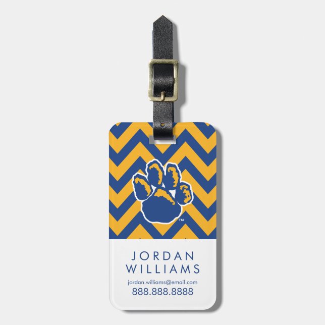 Pitt Chevron Luggage Tag (Front Vertical)