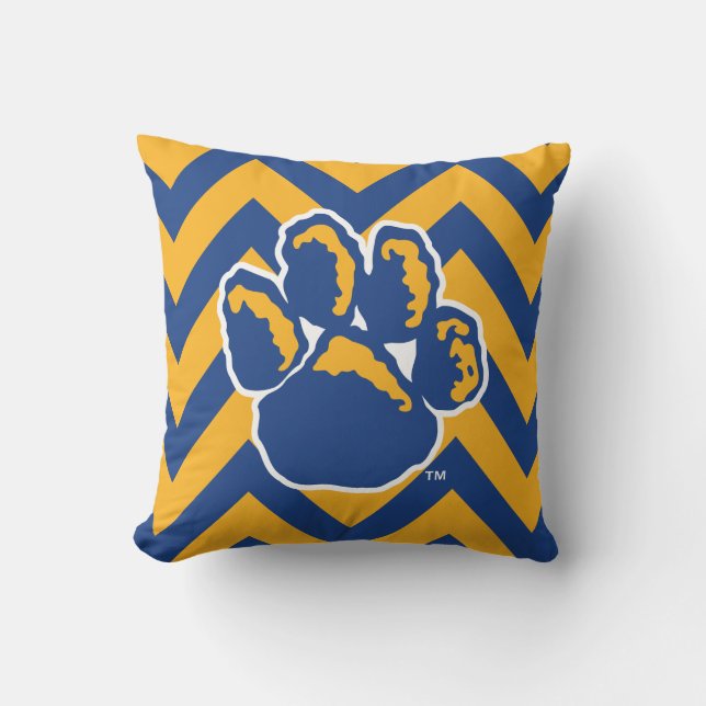 Pitt Chevron Throw Pillow (Front)
