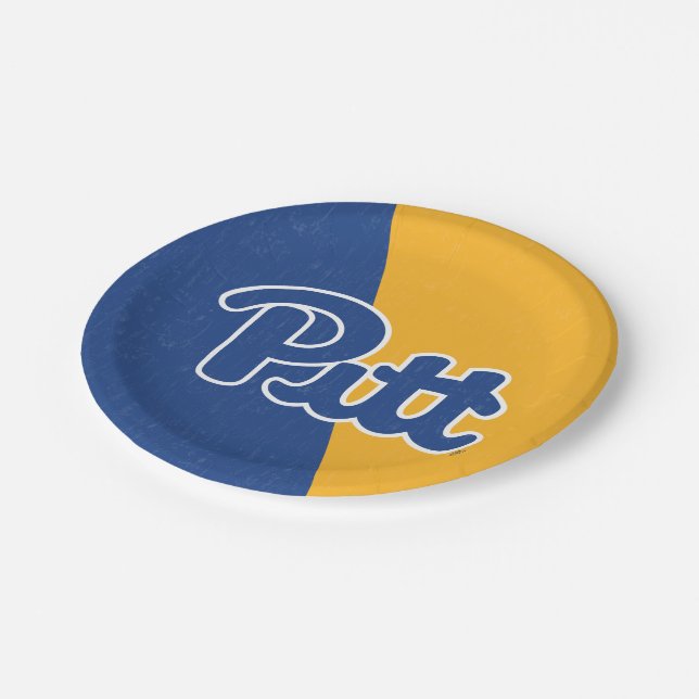 Pitt Color Block Paper Plates (Angled)