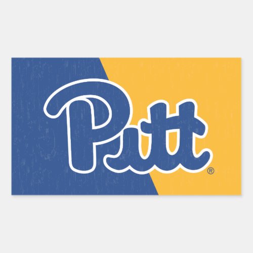 Pitt Color Block Rectangular Sticker