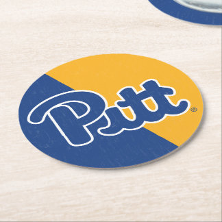 Pitt Color Block Round Paper Coaster
