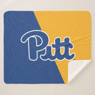 Pitt Color Block Sherpa Blanket