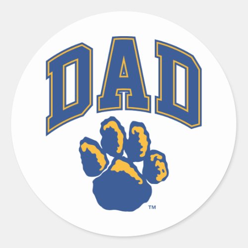 Pitt Dad Classic Round Sticker