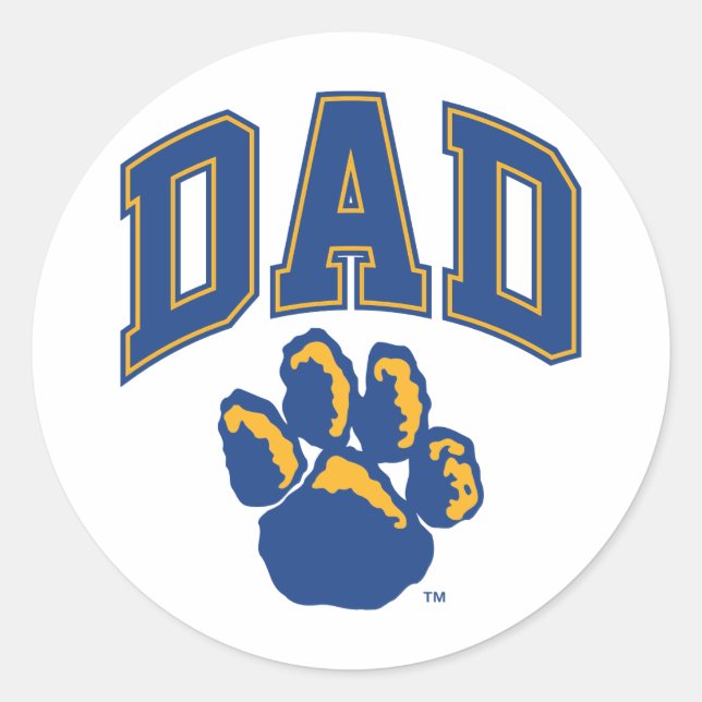 Pitt Dad Classic Round Sticker (Front)