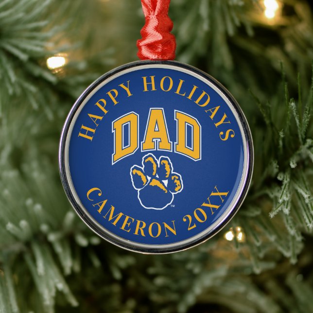 Pitt Dad Metal Ornament (Tree)
