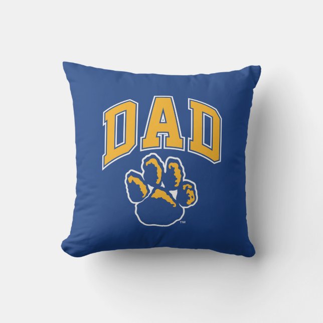 Pitt Dad Throw Pillow (Front)