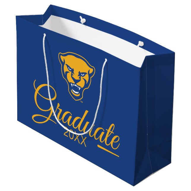 Pitt Graduation Large Gift Bag (Back Angled)