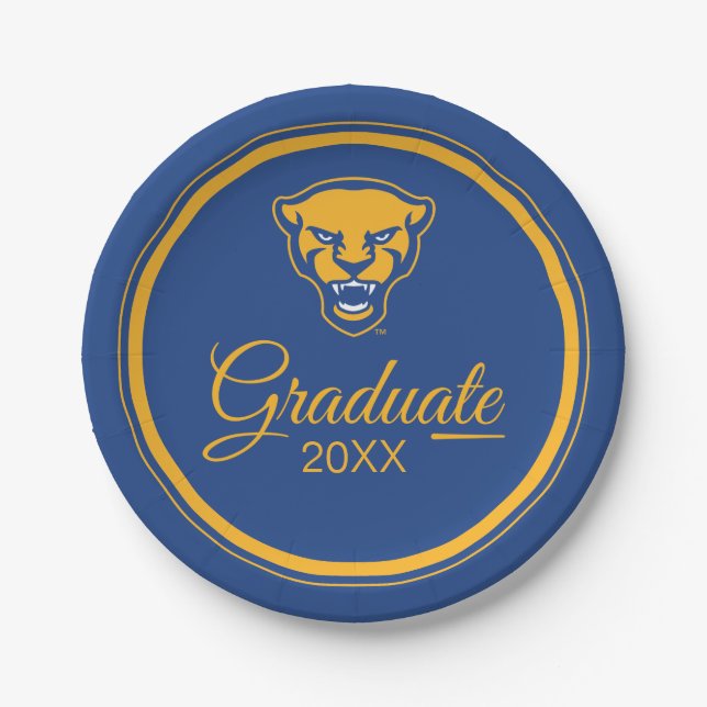 Pitt Graduation Paper Plates (Front)
