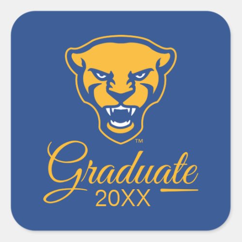 Pitt Graduation Square Sticker