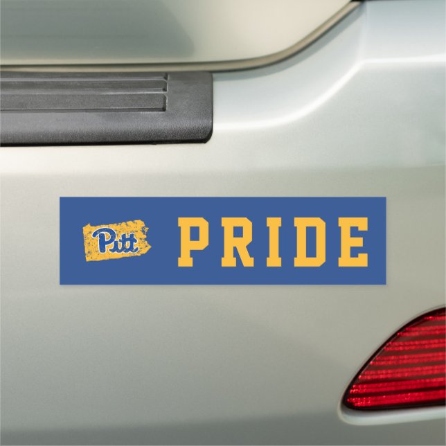 Pitt Logo State Love Car Magnet (In Situ)