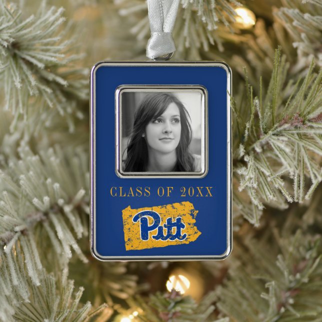 Pitt Logo State Love Christmas Ornament (Tree)