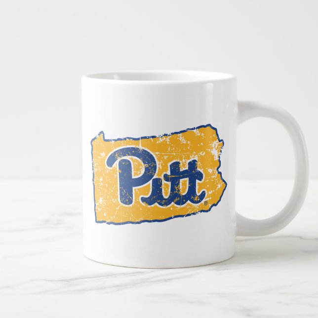 Pitt Logo State Love Giant Coffee Mug (Right)