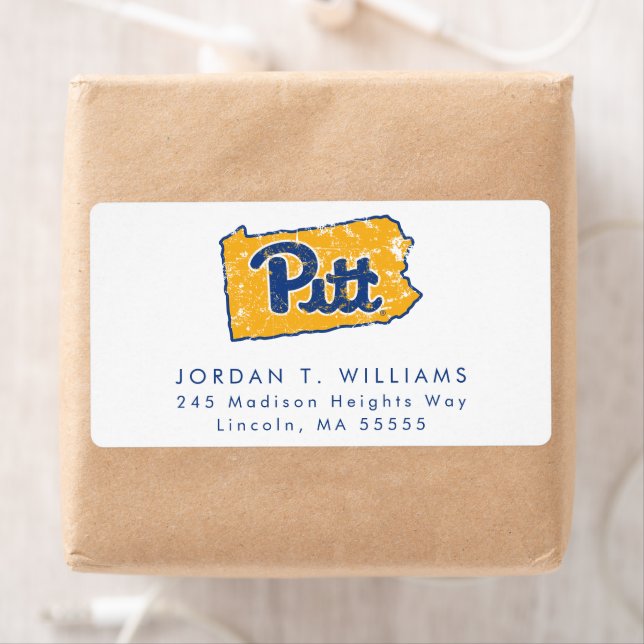 Pitt Logo State Love Label (Insitu)