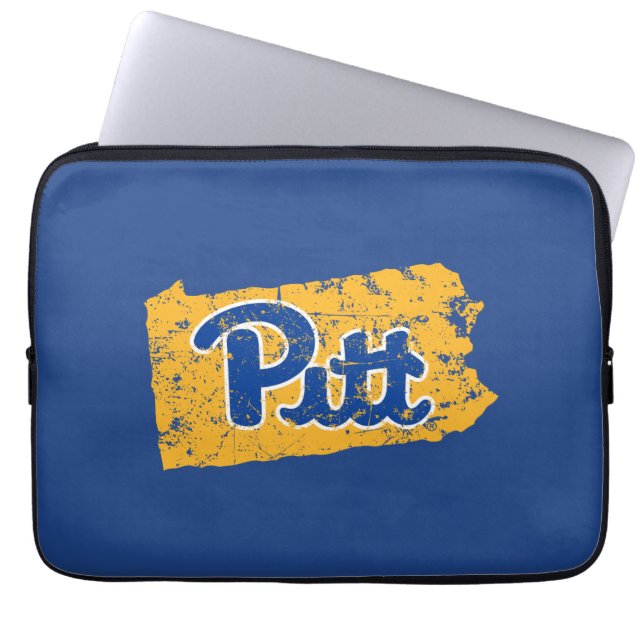 Pitt Logo State Love Laptop Sleeve (Front)