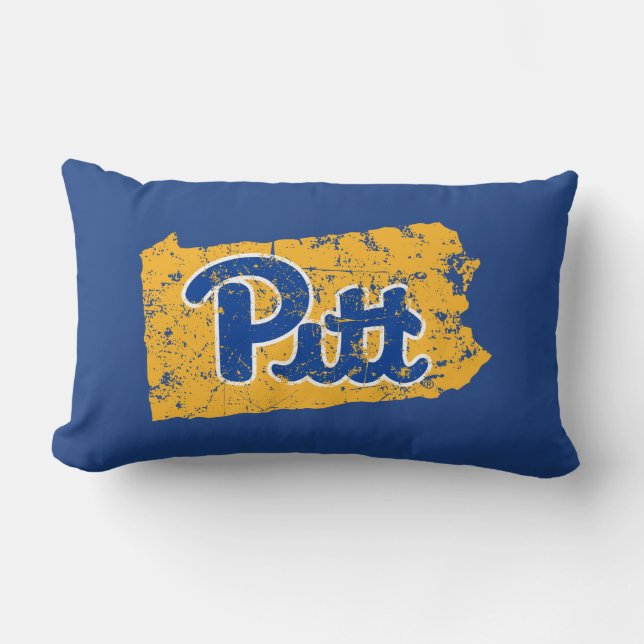 Pitt Logo State Love Lumbar Pillow (Front)