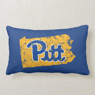 Pitt Logo State Love Lumbar Pillow
