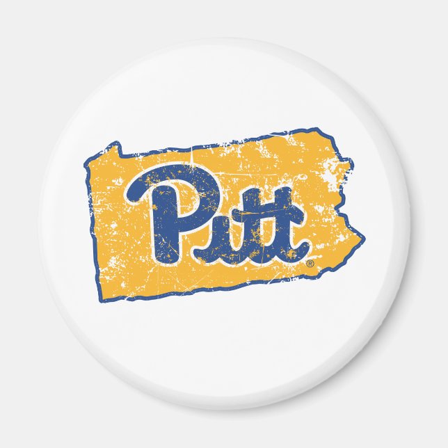 Pitt Logo State Love Magnet (Front)
