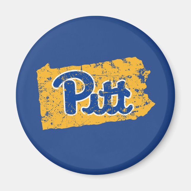 Pitt Logo State Love Magnet (Front)