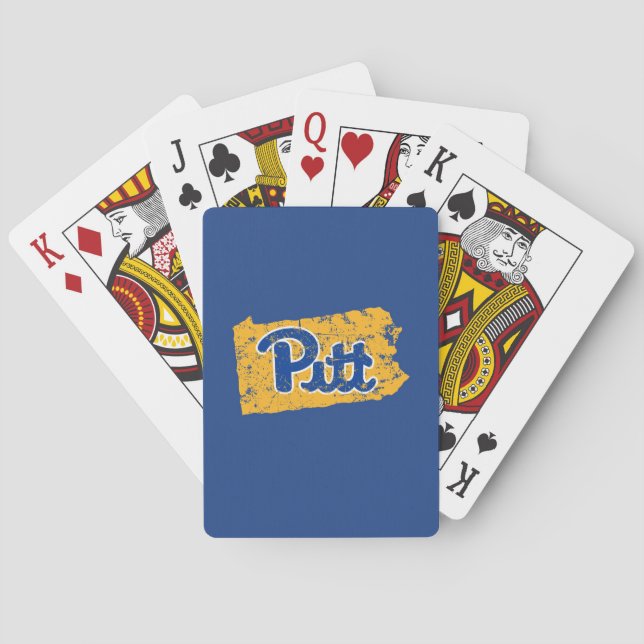 Pitt Logo State Love Poker Cards (Back)
