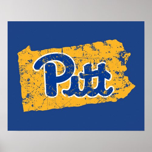 Pitt Logo State Love Poster