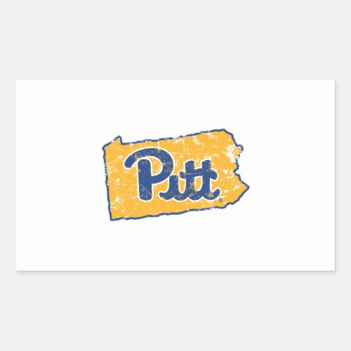 Pitt Logo State Love Rectangular Sticker