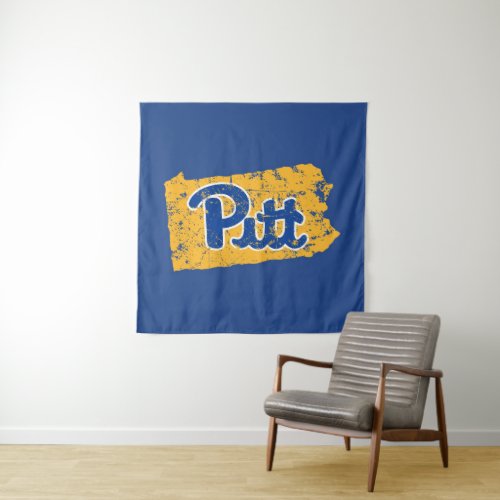 Pitt Logo State Love Tapestry