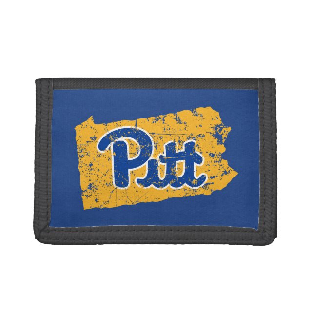 Pitt Logo State Love Trifold Wallet (Front)