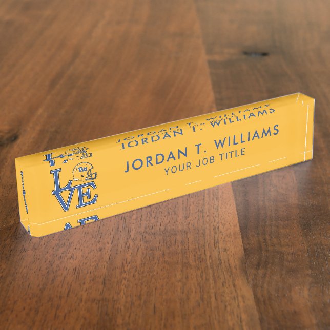 Pitt Love Desk Name Plate (Side)
