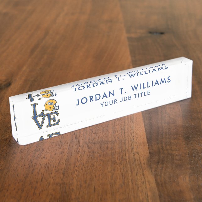 Pitt Love Desk Name Plate (Side)