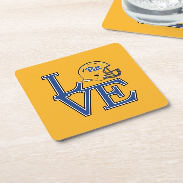 Pitt Love Square Paper Coaster (Angled)