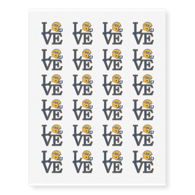 Pitt Love Temporary Tattoos (Front)