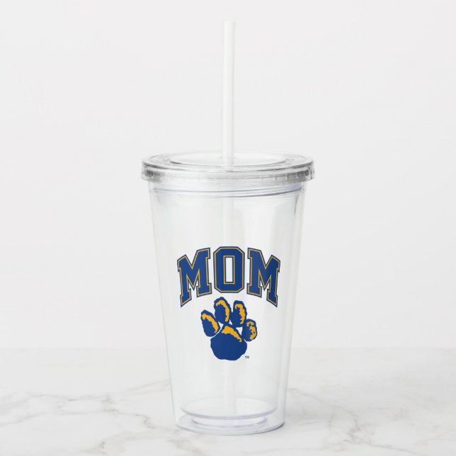 Pitt Mom Acrylic Tumbler (Front)