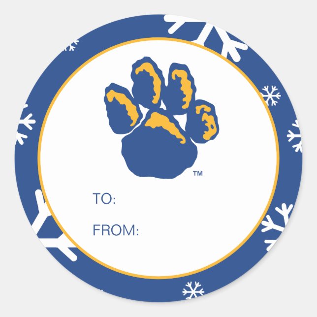 Pitt Panthers Holiday Classic Round Sticker (Front)