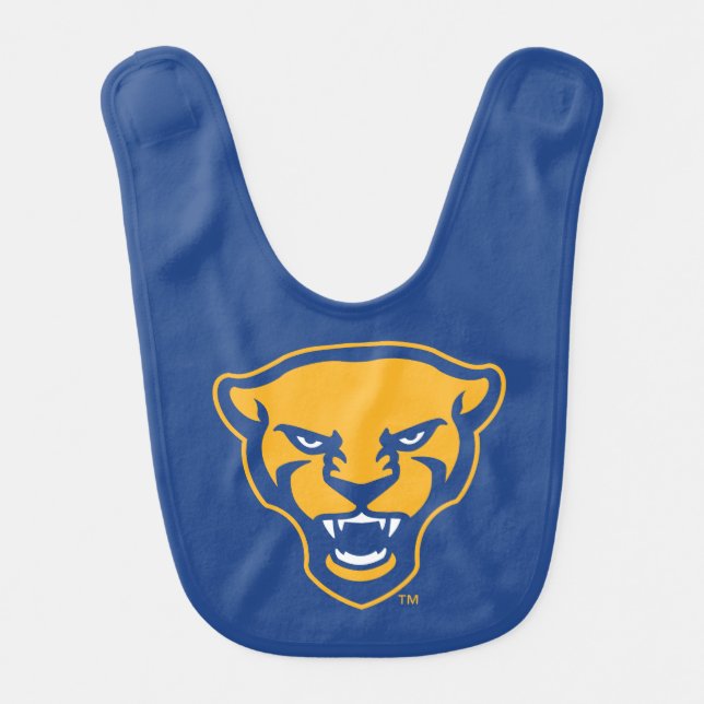 Pitt Panthers Logo Baby Bib (Front)